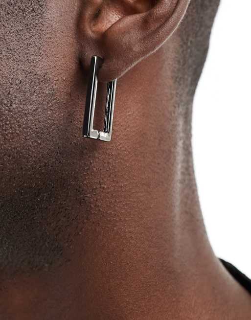Pendientes negro mate rectangulares de SVNX