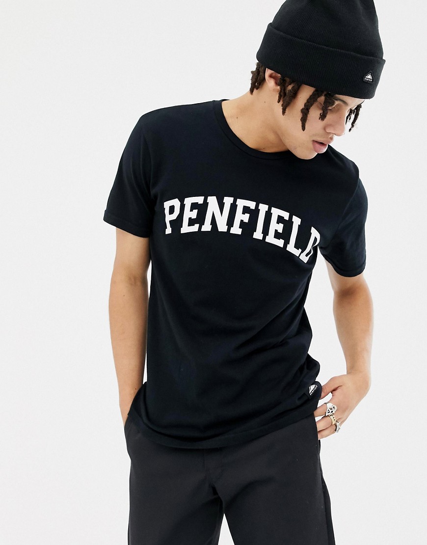 Penfield - Collegiate - T-shirt met logo in zwart