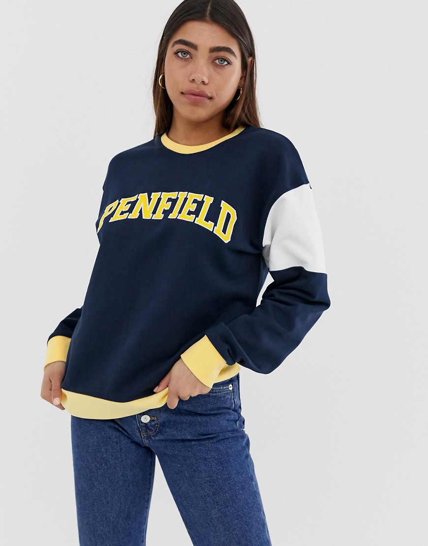 Penfield - Thayer - Sweatshirt met kleurvlakken-Marineblauw