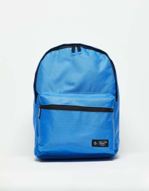 Penguin logo backpack in blue