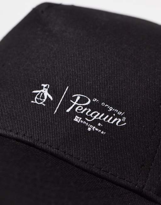 Penguin logo baseball cap in black | ASOS