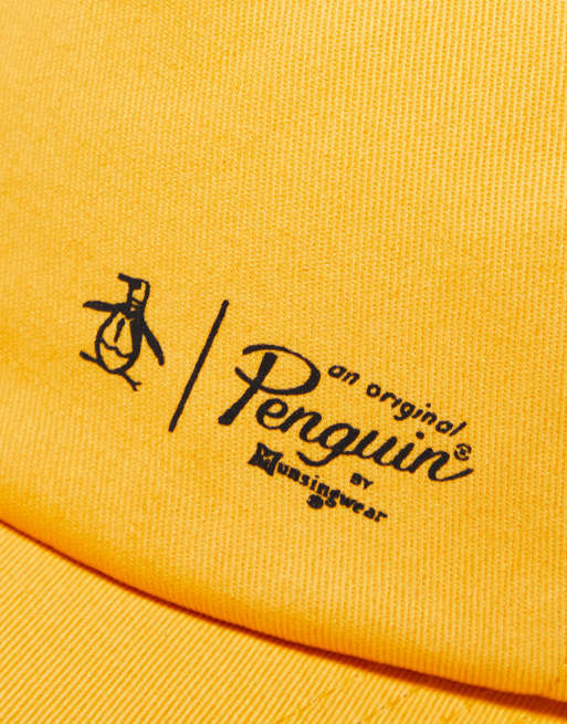 Penguin logo baseball cap in orange | ASOS