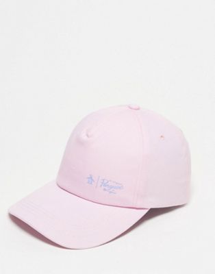 Penguin logo baseball cap in pink