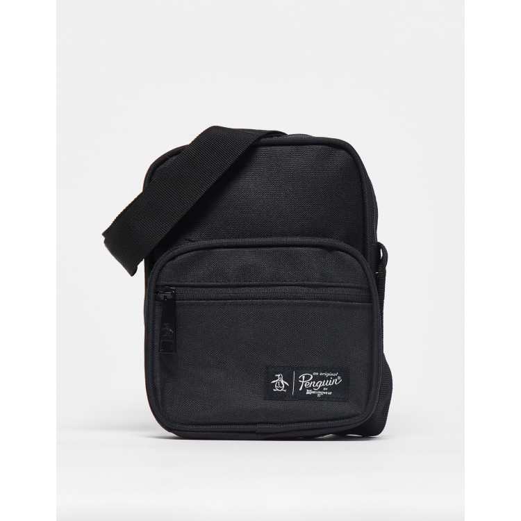 Penguin logo crossbody bag in black ASOS