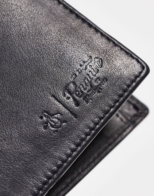 Buy Levelo Bifold Black Genuine Leather With Debossed Logo Pocket