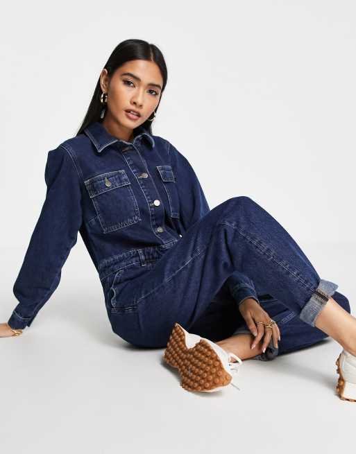 People Tree – Bawełniany kombinezon jeansowy w stylu utility