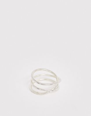 People Tree – Handgjord ring i flera lager-Silver