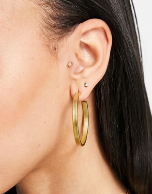 People Tree hoop earrings in brass