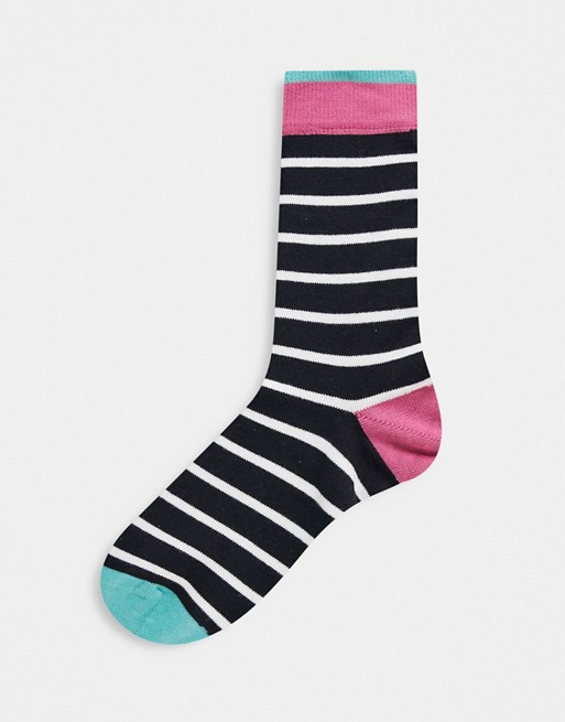 People Tree organic cotton socks with stripe design