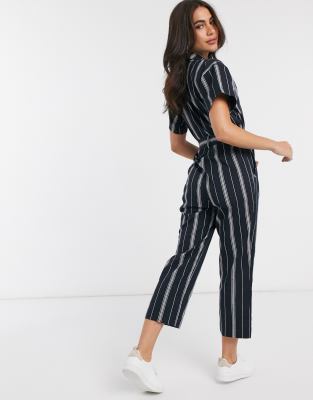 cotton striped jumpsuit