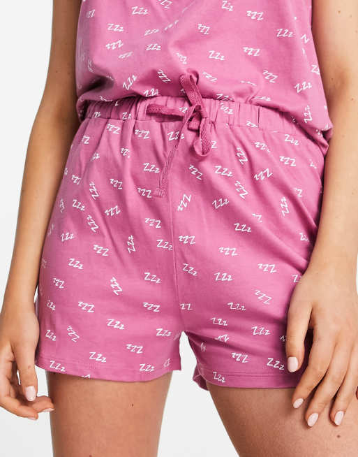 People Tree - Pantaloncini del pigiama con scritta 