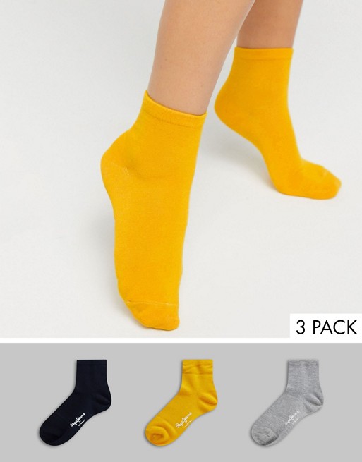 Pepe Cora 3 Pack Ankle Socks