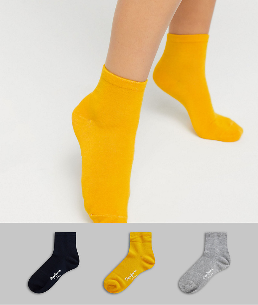 Pepe Cora 3 Pack Ankle Socks-Multi