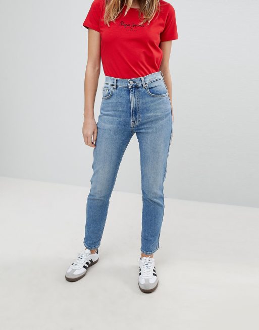 Pepe Jeans Betty High Waist Slim Mom Jean | ASOS