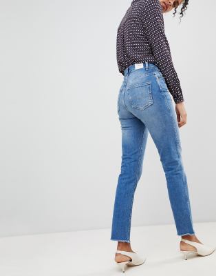 high waisted tie jeans