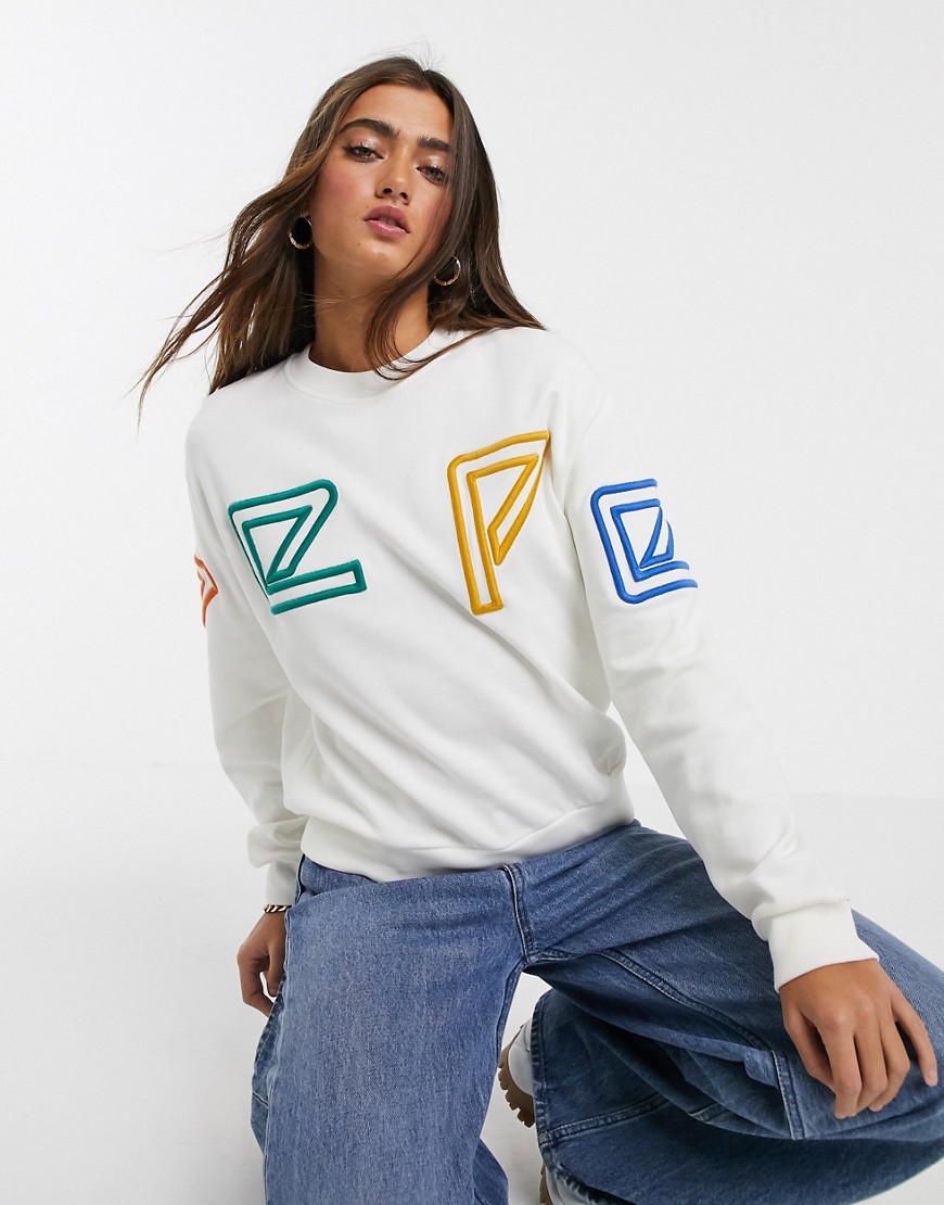 Pepe Jeans — Colette — Flerfarvet sweatshirt med logo-Hvid