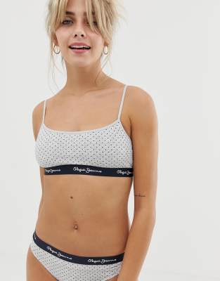 Pepe Jeans Crop Top-Grey