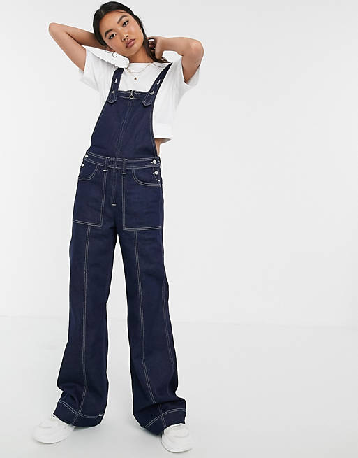 Uitgaan Afwijzen Overgave Pepe Jeans Dixie Work denim flared overall's | ASOS