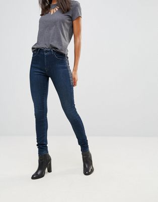 Pepe Jeans - Dynamite - Skinny jeans met hoge taille-Blauw