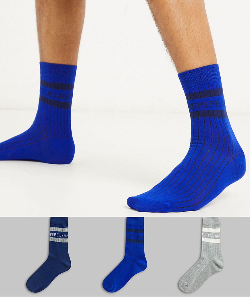 Pepe Jeans - Eddy - 3-pak sokker-Multifarvet