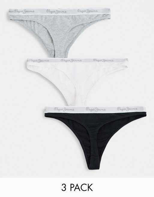 ASOS Leafy Lace Skimpy Thong 3 Pack