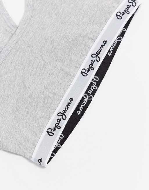 Pepe Jeans - Gråmeleret BH med logo, 4 af 4