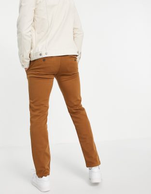 dark brown slim fit chinos