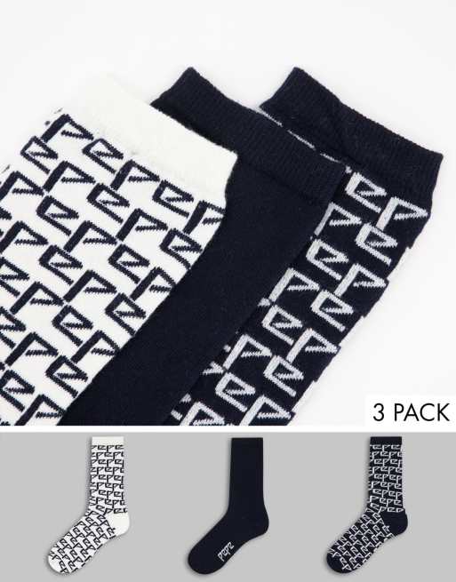 Pepe Jeans Joseline 3-pack logo socks in and mousse