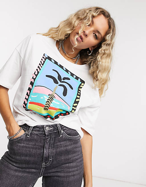 Pepe T-shirt ASOS white Jeans in Lali |