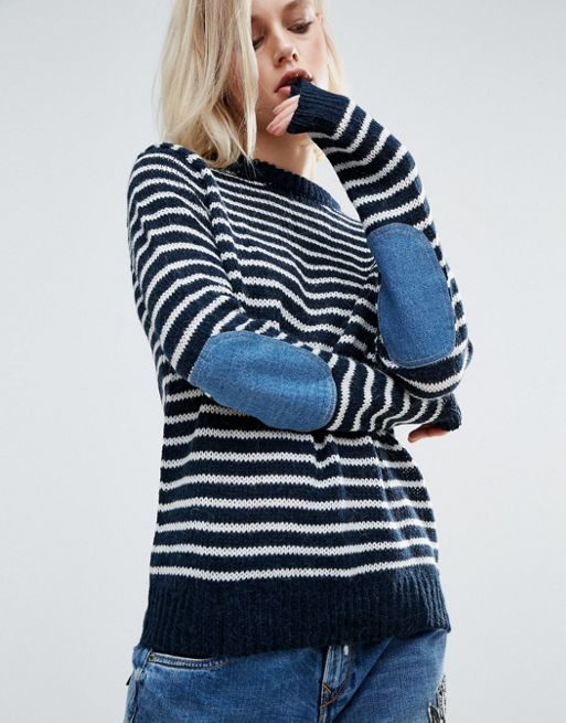 Pepe Jeans Lira Stripe Alpaca Wool Mix Knit Sweater | ASOS