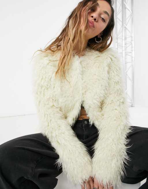 Pepe jeans faux hot sale fur coat