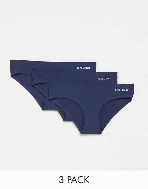 Pepe Jeans lucia 3 pack briefs in navy
