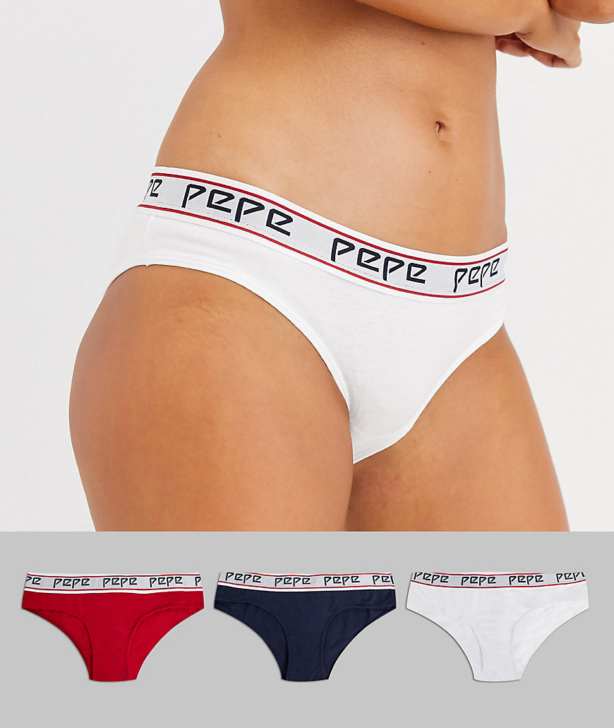 Pepe Jeans - mari brief 3 pakke-Multifarvet