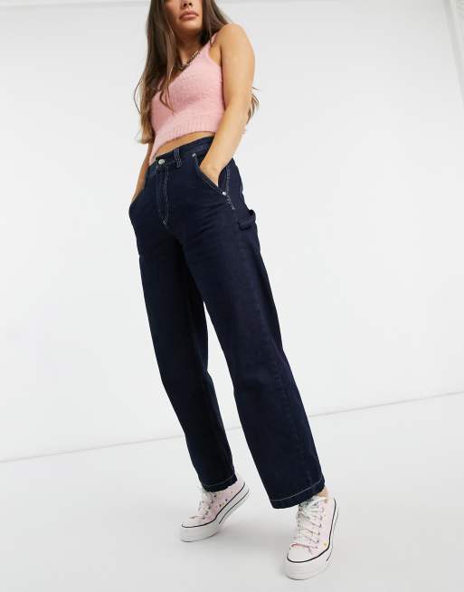 Pepe Jeans Mellany Jean taille haute style workwear Indigo