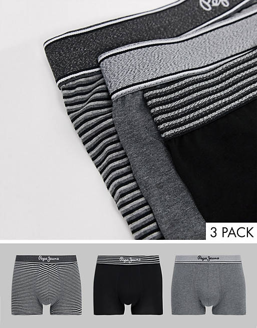 Pepe Jeans radi 3 pack trunk in black mix