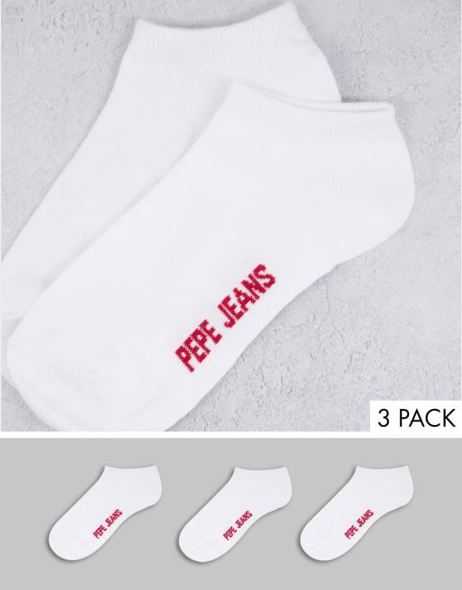Pepe Jeans Rosalie pack trainer socks in white ASOS