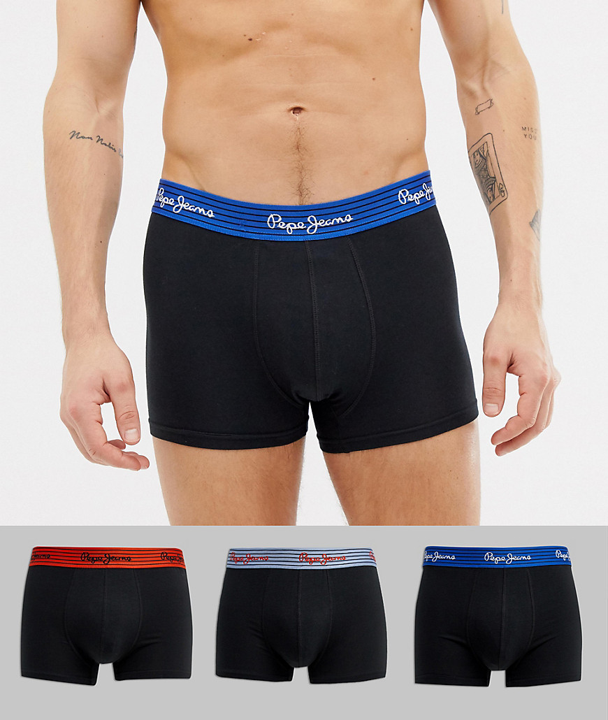 Pepe Jeans Short Trunk 3 pack in black