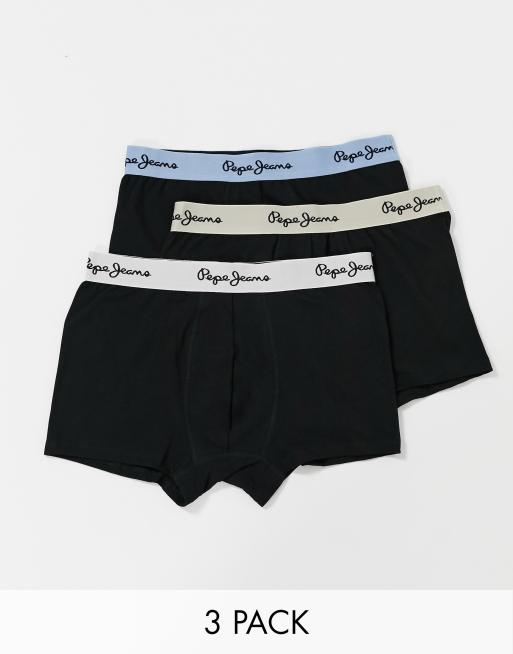 Pepe Jeans silas 3 pack trunks in black