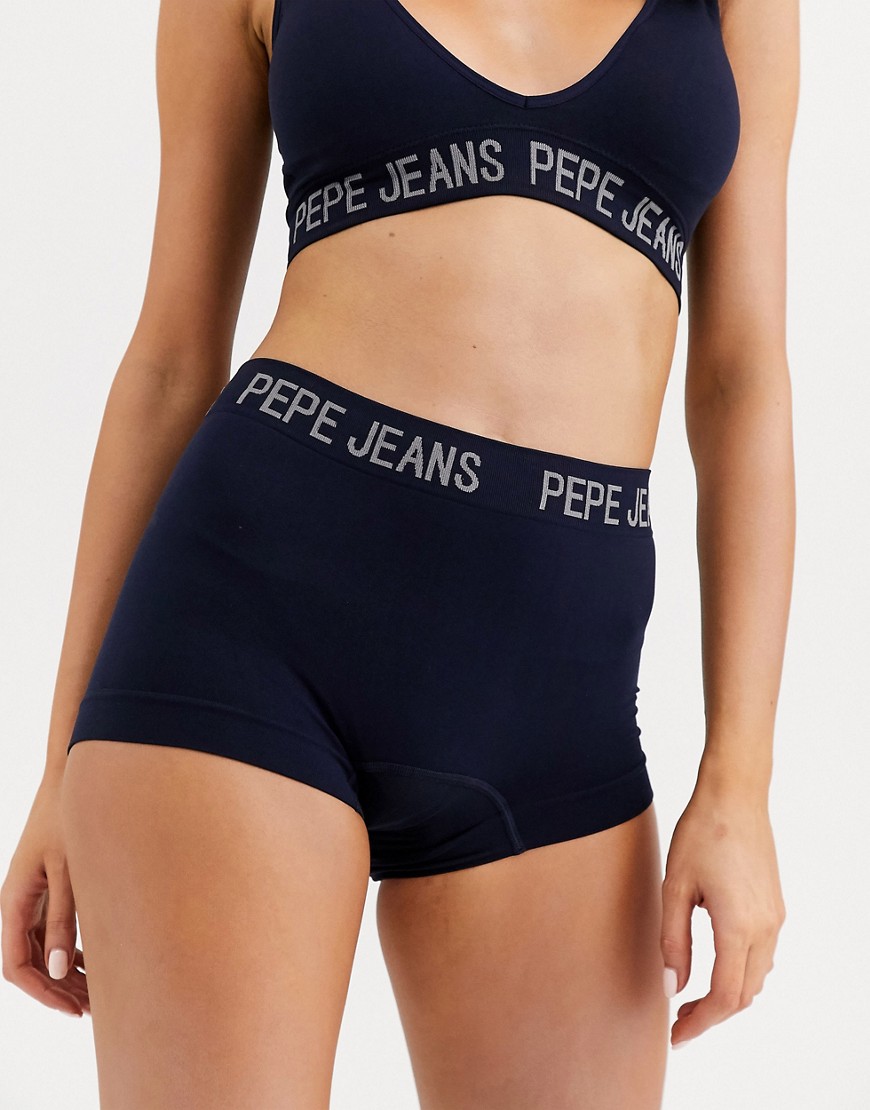 Pepe Jeans — Sømløse Kala-shorts-Marineblå
