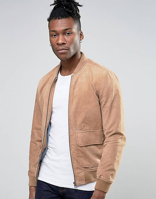 Pepe Jeans Suede Bomber Jacket