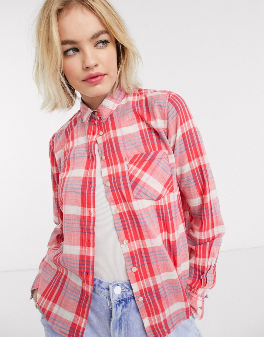 Pepe Missy shirt in check-Multi