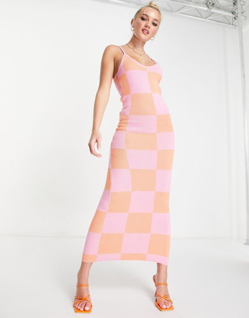 Peppermayo cowl front maxi dress in pastel wave print