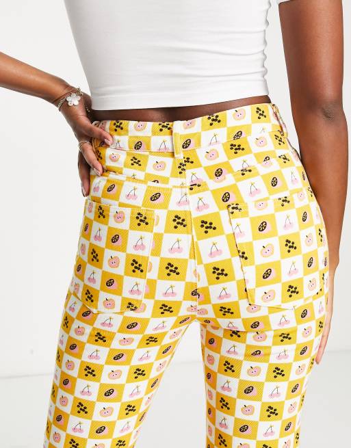 Patterned deals cigarette pants