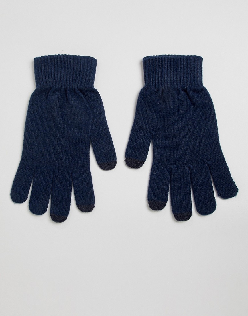 фото Перчатки для сенсорных гаджетов asos design-темно-синий