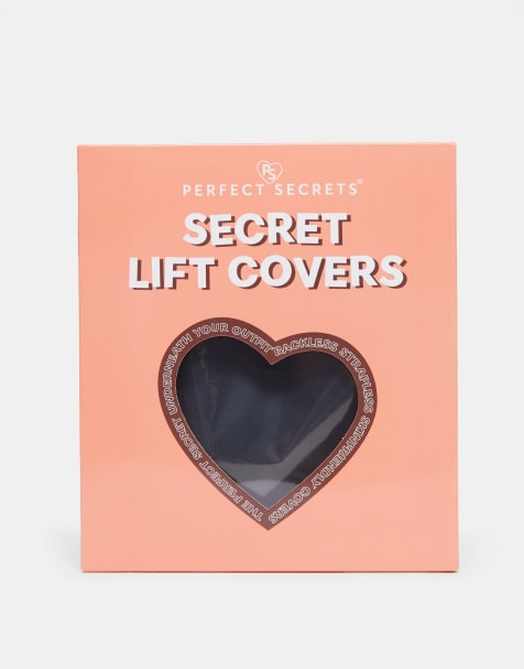 Perfect Secrets – 2er-Pack Brustwarzenabdeckungen in Schwarz mit hebendem Effekt - view 1