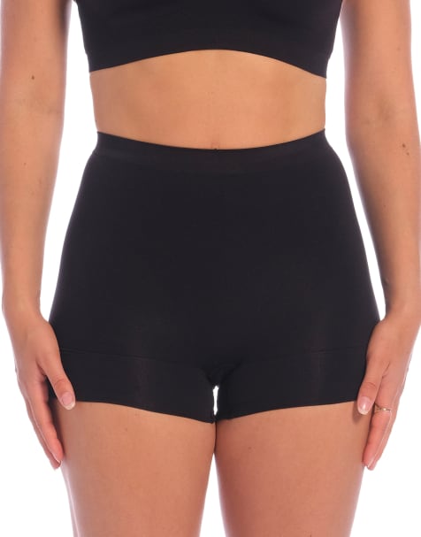 Perfect Secrets bandeau bra and medium shaper short in black - view 1