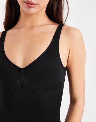 Perfect Secrets Medium Shaper Low Back Bodysuit In Black