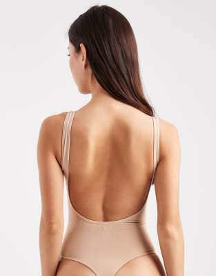 Perfect Secrets Medium Shaper Low Back Bodysuit In Neutral