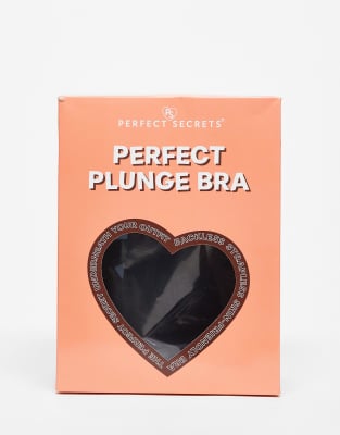 Perfect Secrets - Perfect Plunge - Selbstklebender BH in Schwarz mit tiefem Ausschnitt