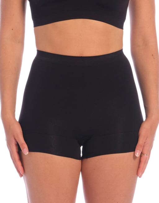 Perfect Secrets - Reggiseno a fascia e pantaloncini modellanti medi neri